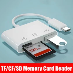 Type C Adapter 3 in 1 TF CF SD Memory Card Reader Sim Cards Adapters USB C TypeC OTG Converter for MacBook Laptop Samsung Xiaomi