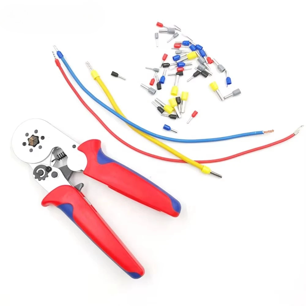 Hand Crimping Tools Set Hexagon KIT-1200E Wire Crimper Plier Terminal Lugs Kit