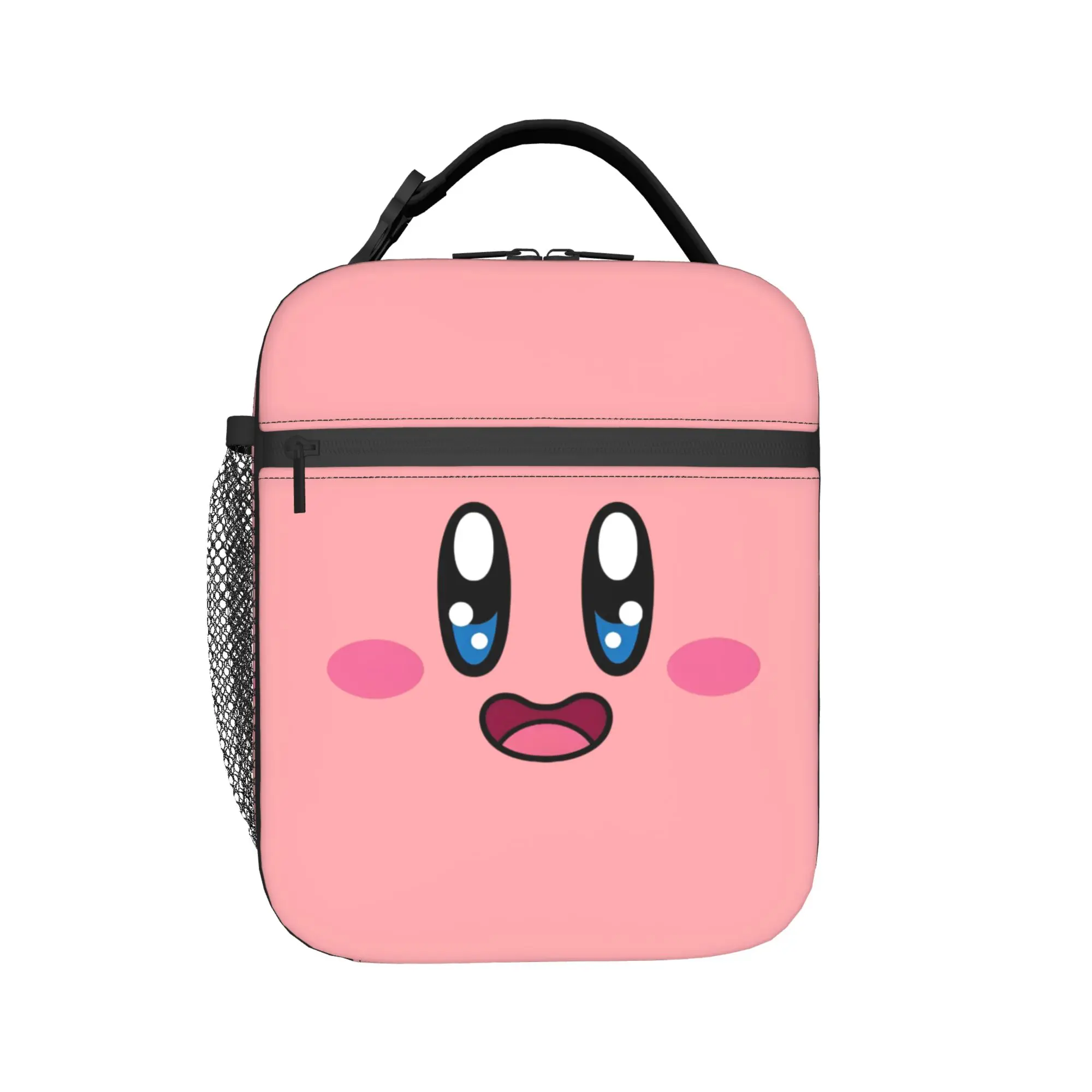 

Custom K-Kirbys Resuable Lunch Boxes Waterproof Kawaii Cartoon Doll Thermal Cooler Food Insulated Lunch Bag Office Work