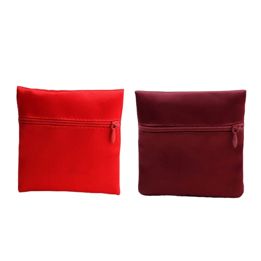 กระเป๋าสตางค์ dompet koin ผ้าใบขนาดเล็กแบบเรียบง่ายสีพื้นแบบสั้นมีซิปกระเป๋าใส่บัตรเครดิตบัตรประชาชนแบบเรียบง่าย