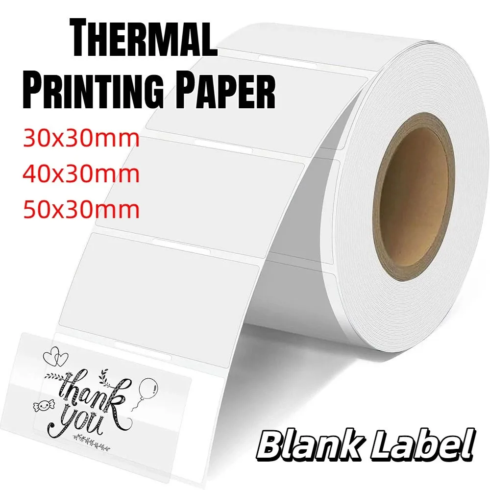 

230Pcs Transparent Blank Label Sticker DIY Square/Round Self-Adhesive Label Removable Anti-Oil Thermal Printing Paper Stationery
