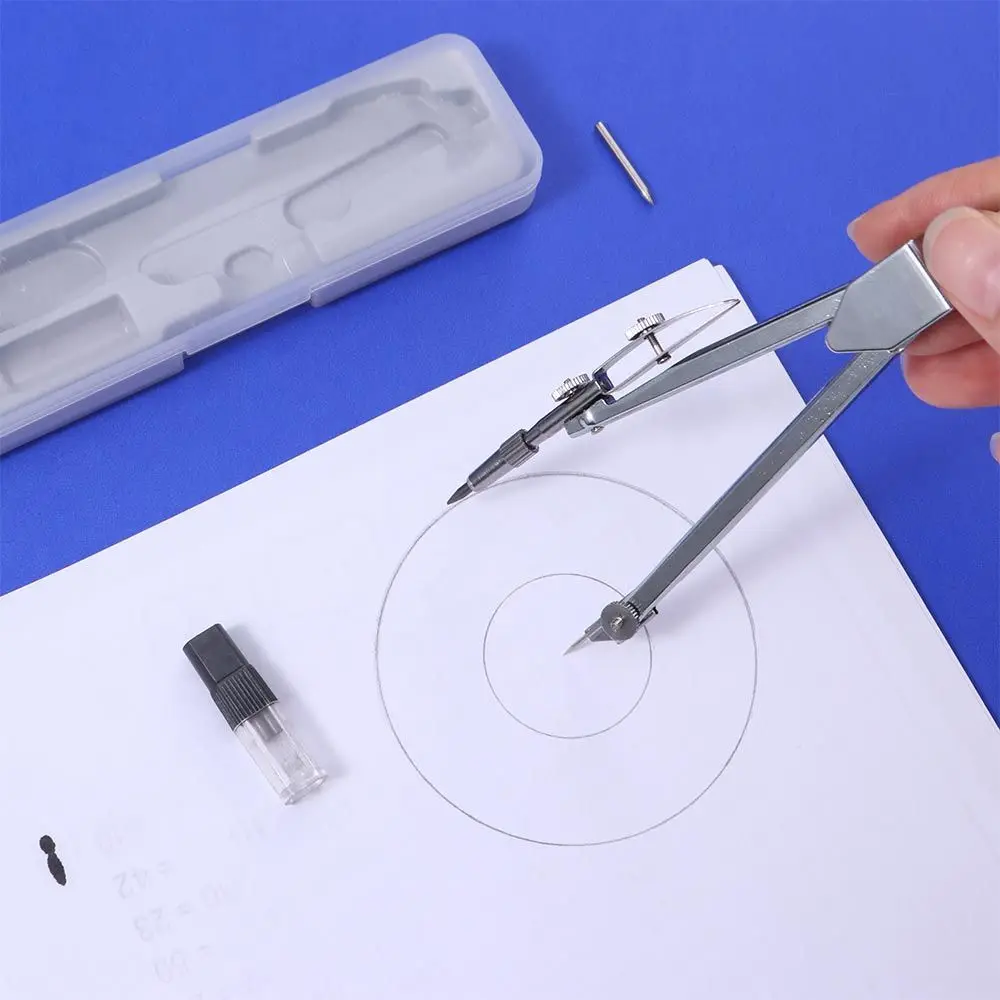 Metal Sketch Compass 8601 Black Refill Metal Drawing Compass Set Compass Set Drawing Instruments Assembled Compass with Refills