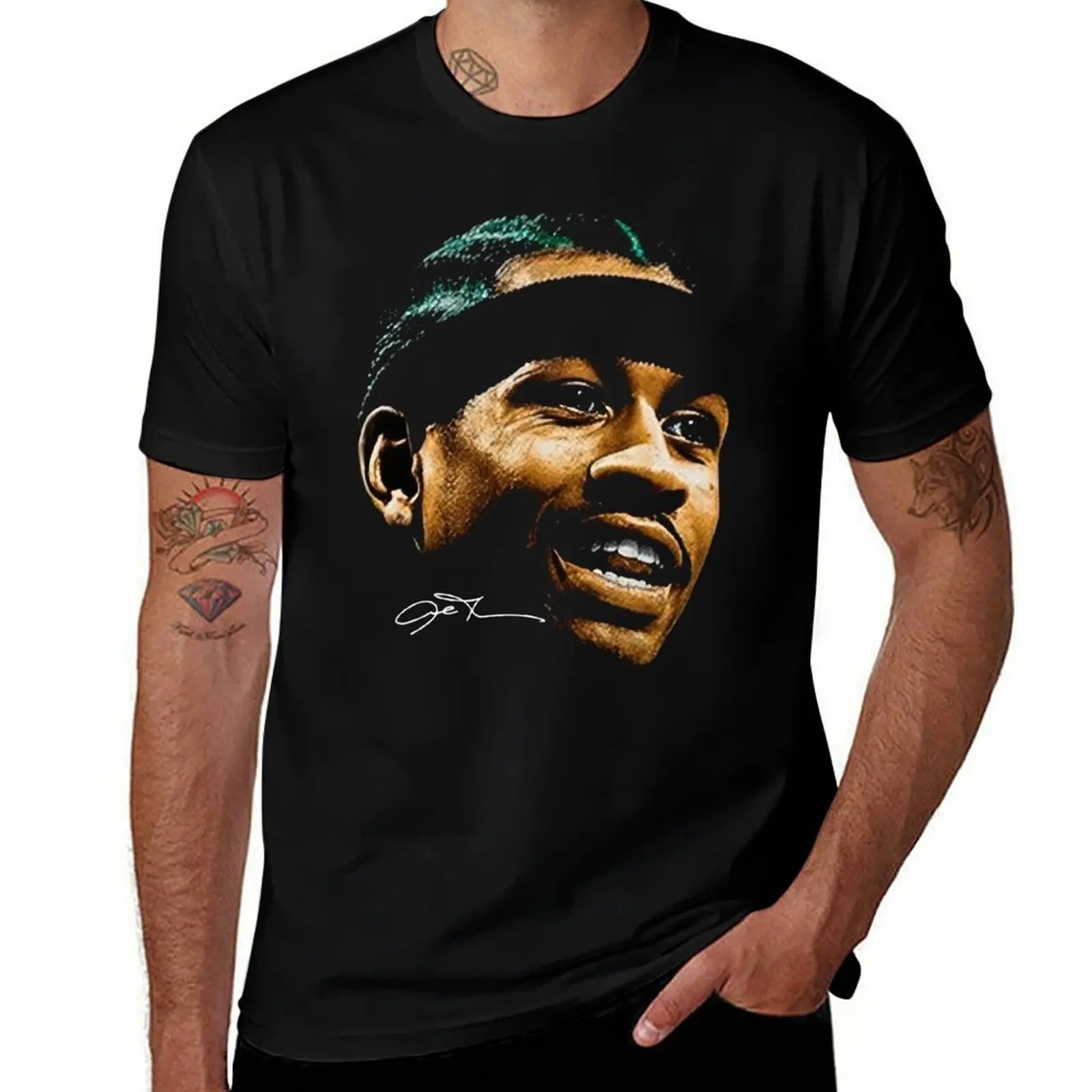 

Allen Iverson Face T-Shirt t shirt man luxury man t shirts graphic