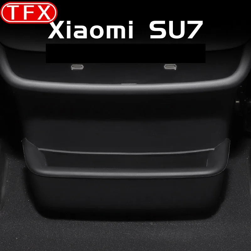 

For Xiaomi SU7 2024 Car Styling Rear Row Refrigerator Handle Storage Box Silicone Protective Cover Storage Box Auto Accessories