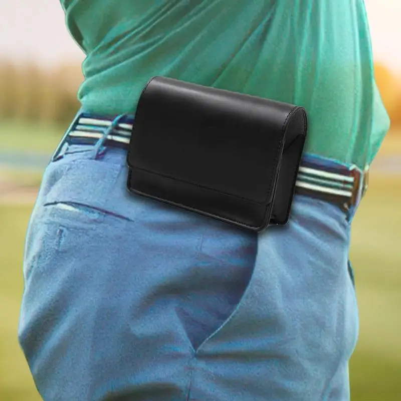 PU Leather Golf Rangefinder Case Portable Golf Laser Distance Meter Storage Bag Carry Small Bag With Soft Inner Lining For Golf