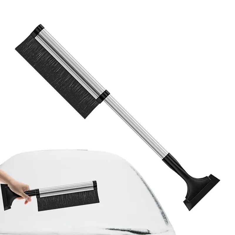 

Car Snow Brush And Ice Scraper Extendable Detachable Window Snow Broom Snow Brush With Squeegee Adjustable Settings Snow Scraper