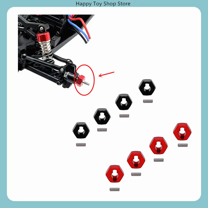 ​ ​ อะแดปเตอร์ฮับหกเหลี่ยม 7 มม. อะไหล่สำหรับรถบังคับวิทยุ WLtoys 244016 LOSI Micro-B 1/24 รุ่นอัพเกรดโลหะ ​