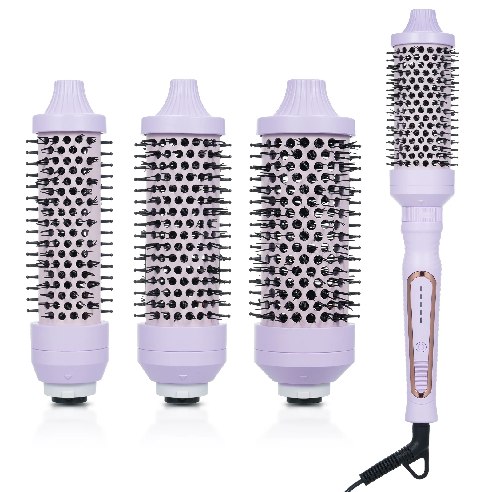 

Hot Brush Kit for Styling and Frizz Control with 3 Detachable Curling Brush Styling Brush Hot Brush Kit