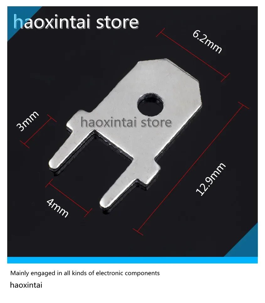 10 pièces 4.8/6.3mm haute qualité pur cuivre plaqué argent ressort insérer pièce à souder PCB plaque à souder connecteur enfichable 10
