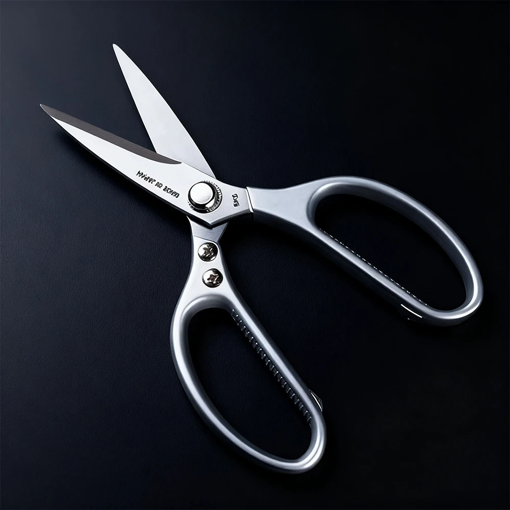 Professional 8.5-inch stainless steel scissors with plastic handles，Screws are made of iron image 2