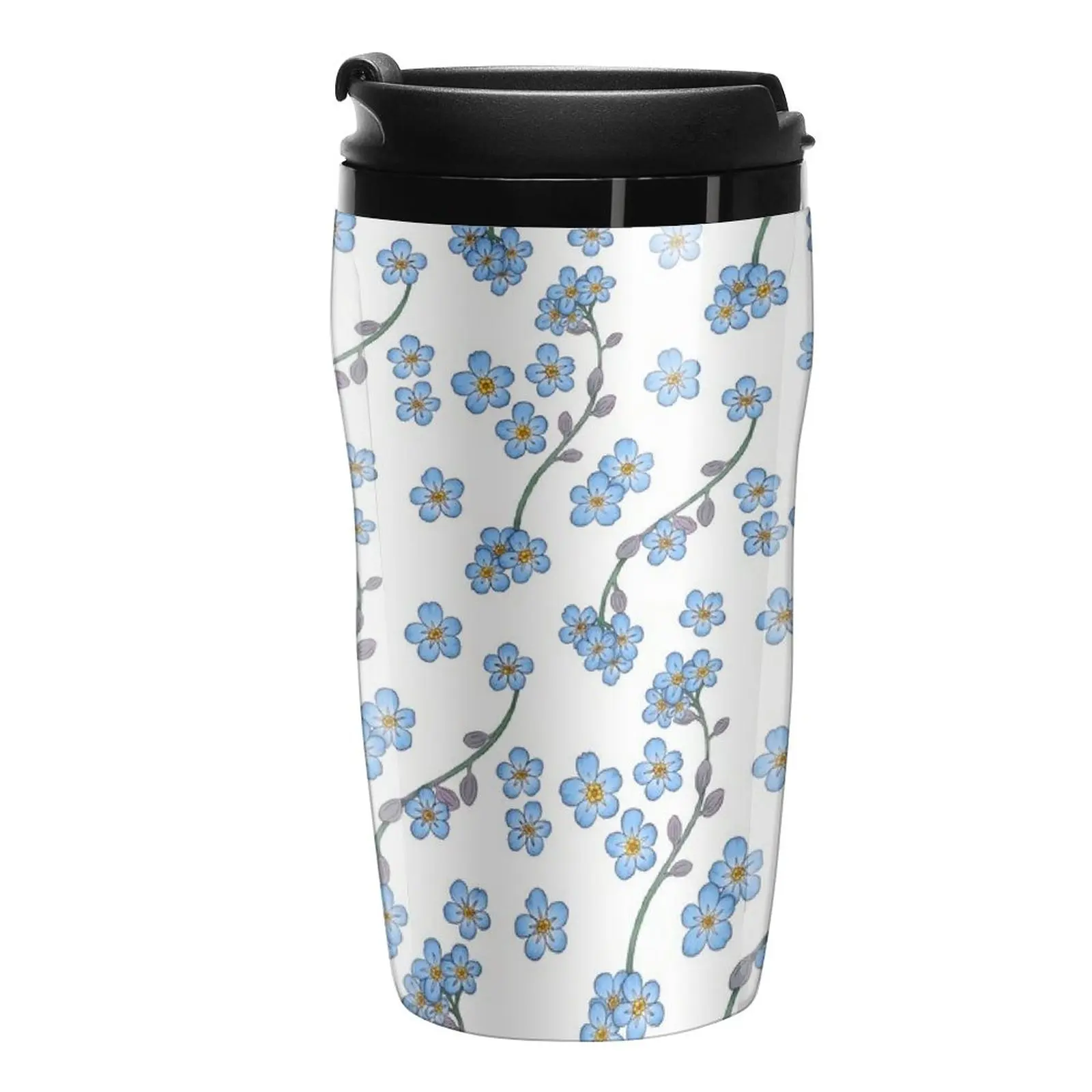 

New Forget-me-not print Travel Coffee Mug Thermos Mug Insulated Cup For Coffee Coffee Goods