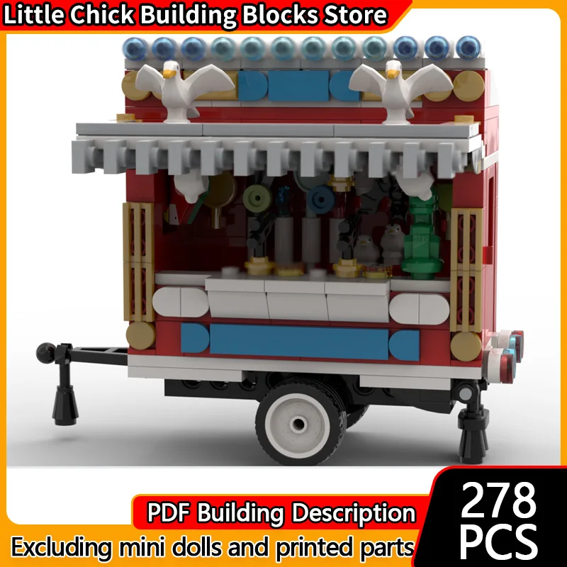 

City Street View Model MOC Building Bricks Shooting Gallery Modular Technology Children Holiday Gifts Assemble Toys Suit