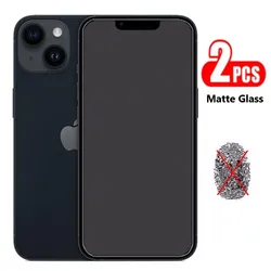 2PCS Matte Tempered Glass For iPhone 17 16 15 14 Pro Max 11 12 13 Mini 17 Air Frost Screen Protectors On iPhone Air X XR XS Max