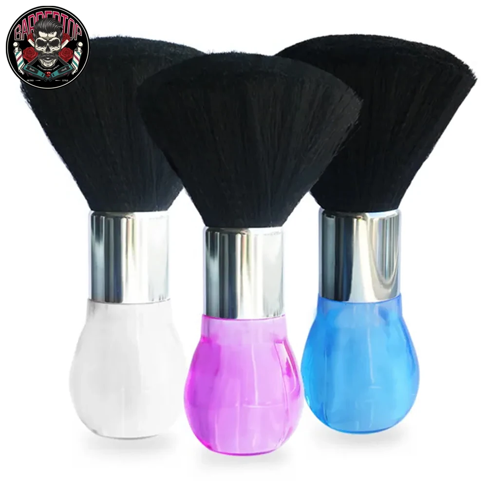 Barber Crystal Hair Brush Professional Soft Sweeping Neck Face Duster Brush Beard Brush Salon Cutting Hairdressing Styling Tools