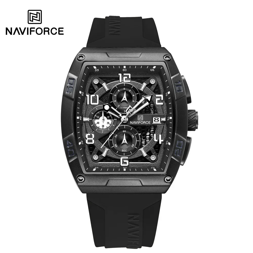 NAVIFORCENF8052 Chronograph Men Wristwatch Top Brand Luxury Military Sport Watch Business Quartz Waterproof Original Clock