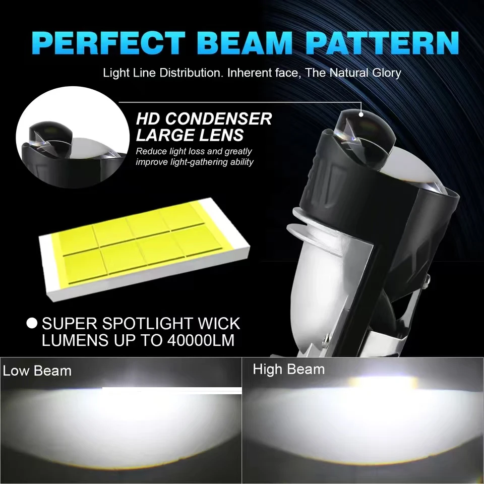 H4 Lenses LED Lamp H4 Led Canbus Car H4 LED Headlights H4 Mini Projector Led For Motorcycle Headlight H4 Led Car Headlight Bulb