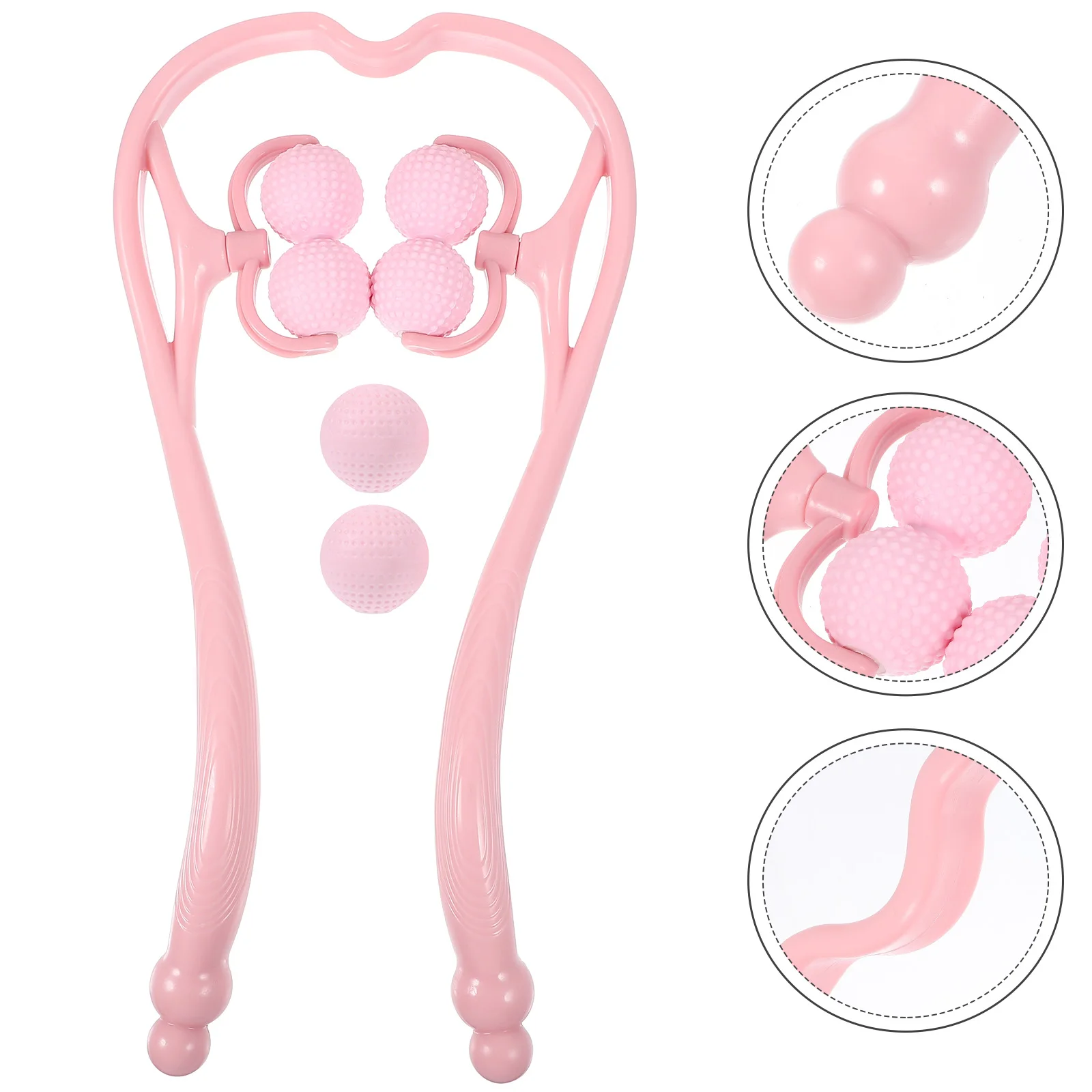 

1 set 1 Set Portable Neck Roller Massager Manual Cervical Massage Tool Travel Home Use Body Muscle Pain Relief Roller For Neck