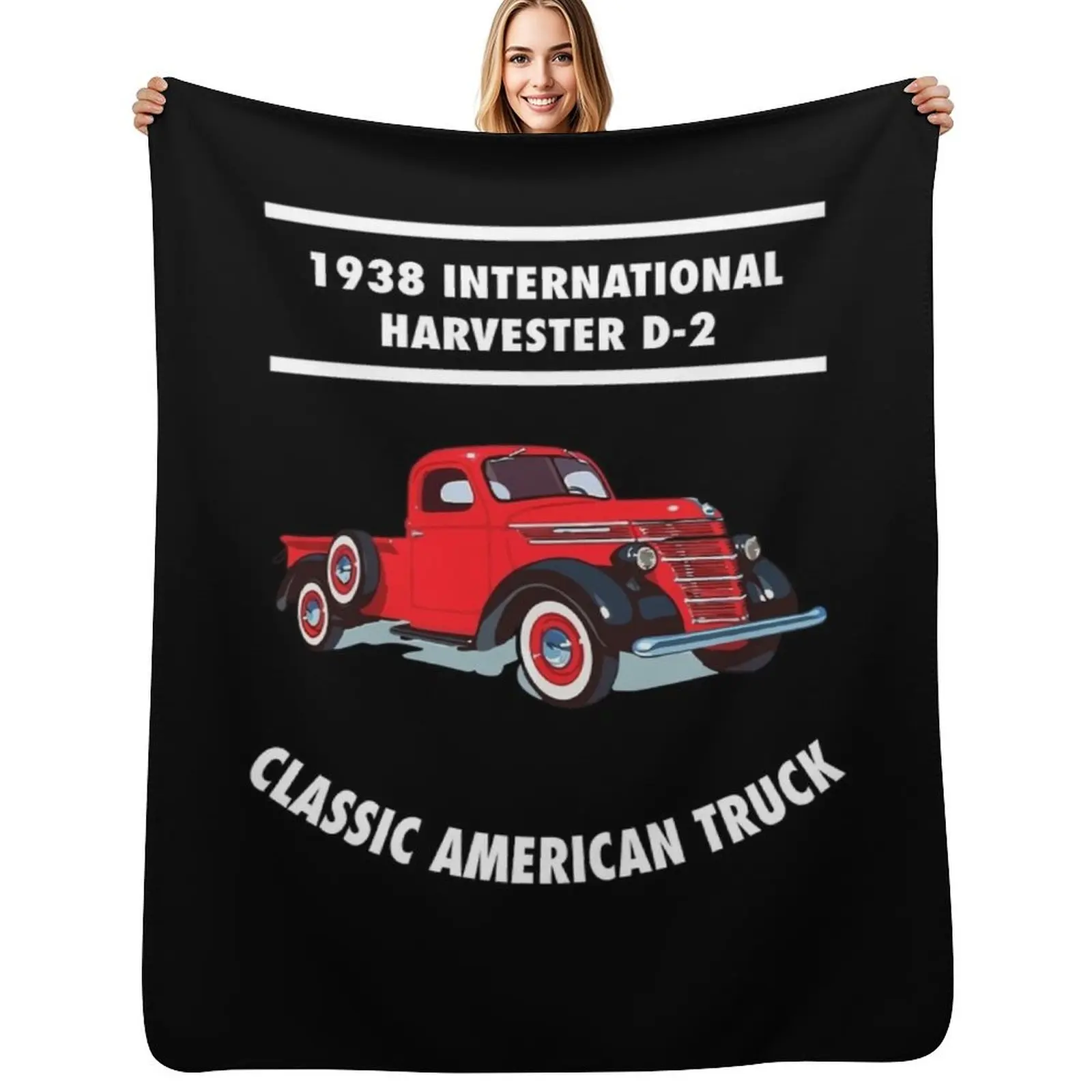 1938 International Harvester D-2 Classic American Truck Throw Blanket Summer Cool Breathable Blanket for Sleeping