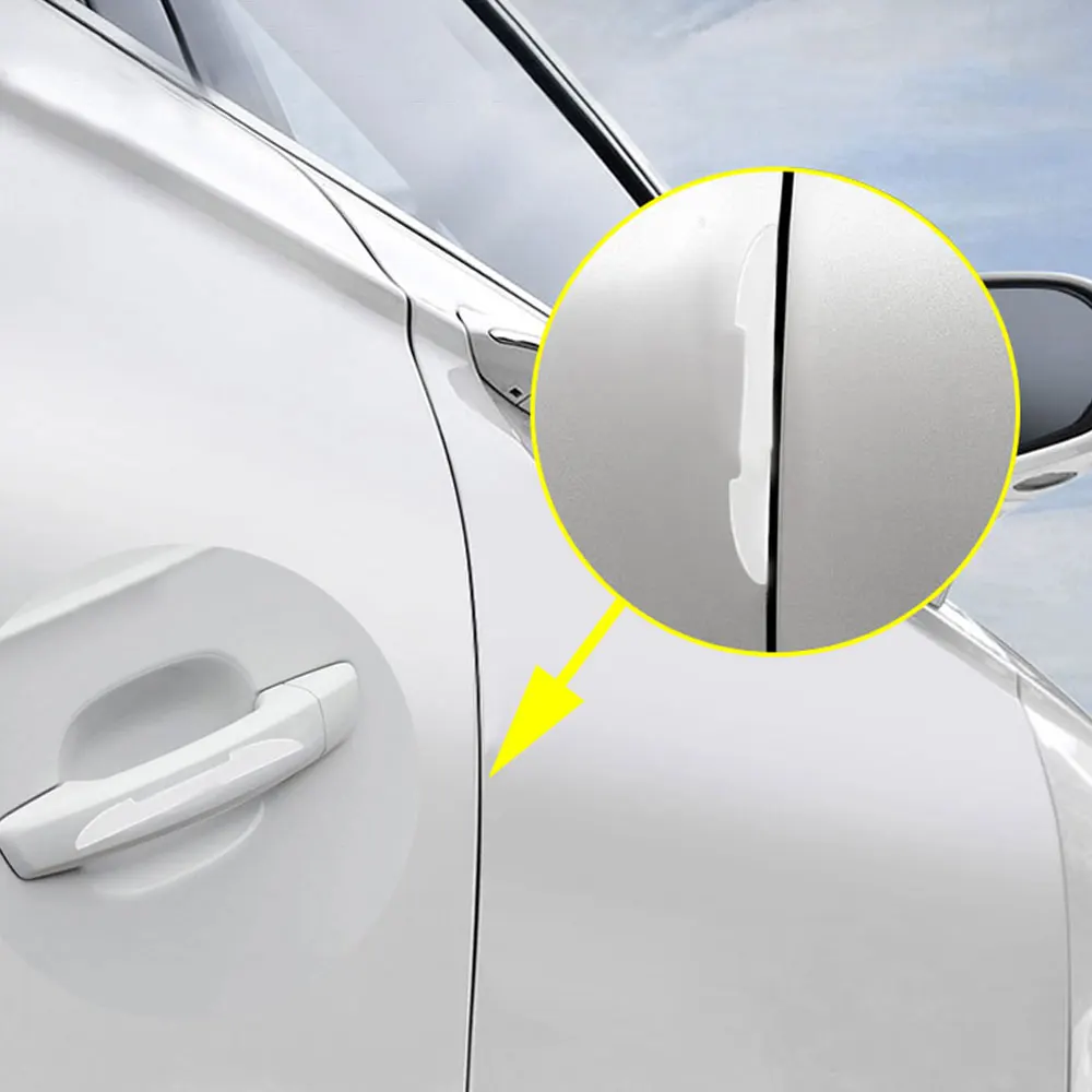 Car Door Transparent Anti-collision Protector Bar Stickers Side Edge Protection Guards Strip Rear View Mirror Cover Car Products