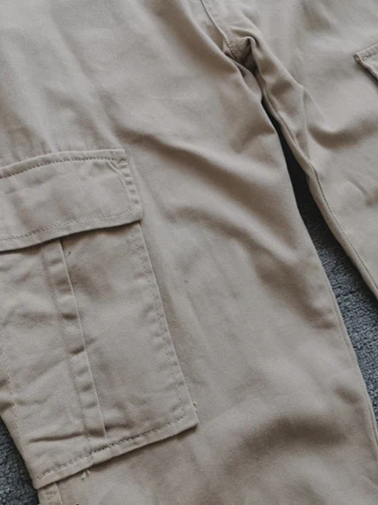 レディースカジュアルコットンカーゴパンツ 春秋 ルーズワイドレッグトラウザーズ ストリート スレ ジッパー L ウエスト ロングパンツ