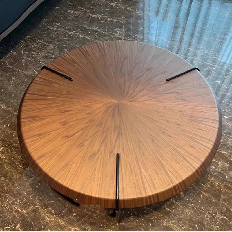 

Italian Minimalist Coffee Table Modern Simple Small Round Coffee Table Metal Space Saving Mesas Bajas Living Room Furniture