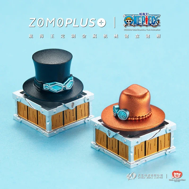 One Piece genuine peripheral accessories keyboard cap Ace Sabo mechanical keyboard metal keycaps can be rotated