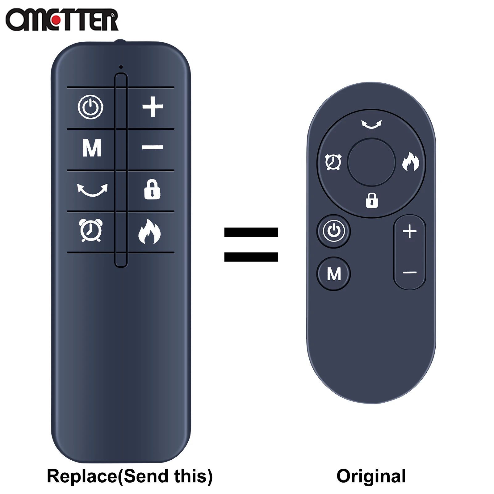 

New Replace Remote Control For Uthfy Space Heater Indoor, 38" Electric Room Heater
