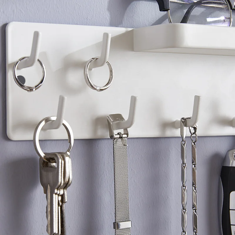 Tablett Lagerung Rack hinter der Tür Haken Lagerung Rack Punch-Freies Magnetische Saug Flur Schlüssel Kette Rack