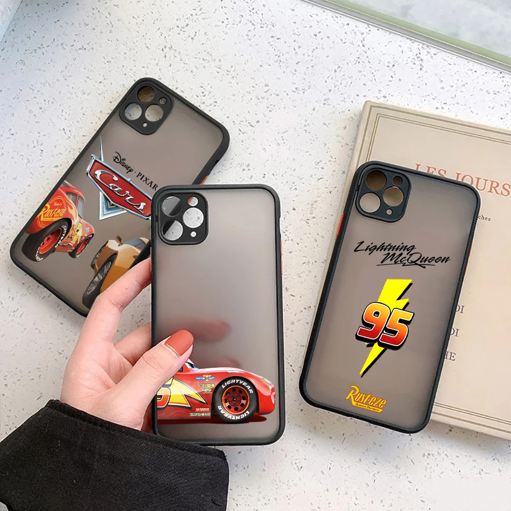 

Cars Lightning Mcqueen Cruz Ramirez Matte Case For iPhone 17E 17 16 16E 15 14 13 12 11 Pro Max 17 Air 7 8 Plus XR XS Armor Cover