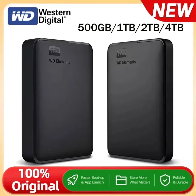 WD Western Digital 2.5 Inch External Hard Drive USB3.0 High Speed Mobile HDD 5TB6TB Large Capacity Portable Mechanical Hard Disk