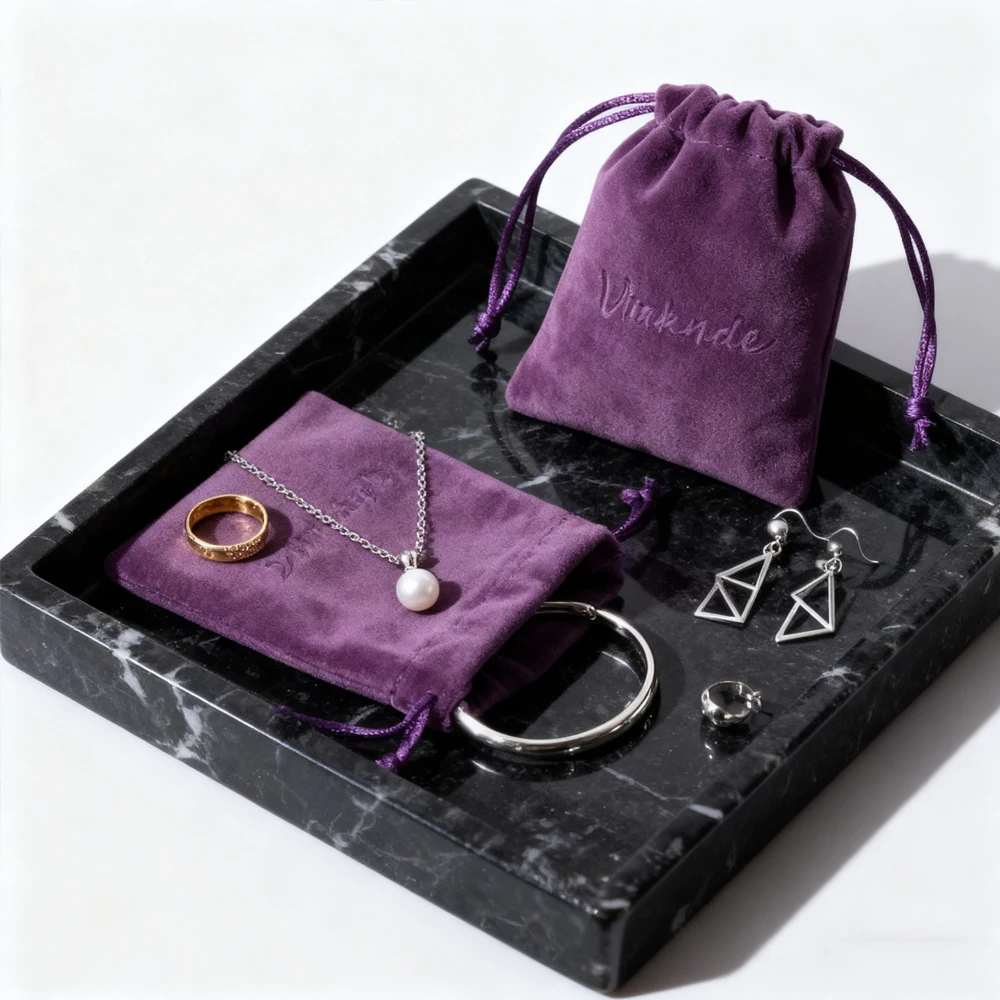 

100 шт., индивидуальный логотип, тисненый бархатный чехол на шнурке, подарочная упаковка для ювелирных изделий, серьги, кольцо-органайзер для хранения Bgas