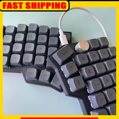 Borne Corne 4&times;6 Layout 2Knobs Split Keyboard VIAL58 Ergonomics Hot-swap Mechanical Keyboard QMK Vial Wired Custom Gamer Keyboard