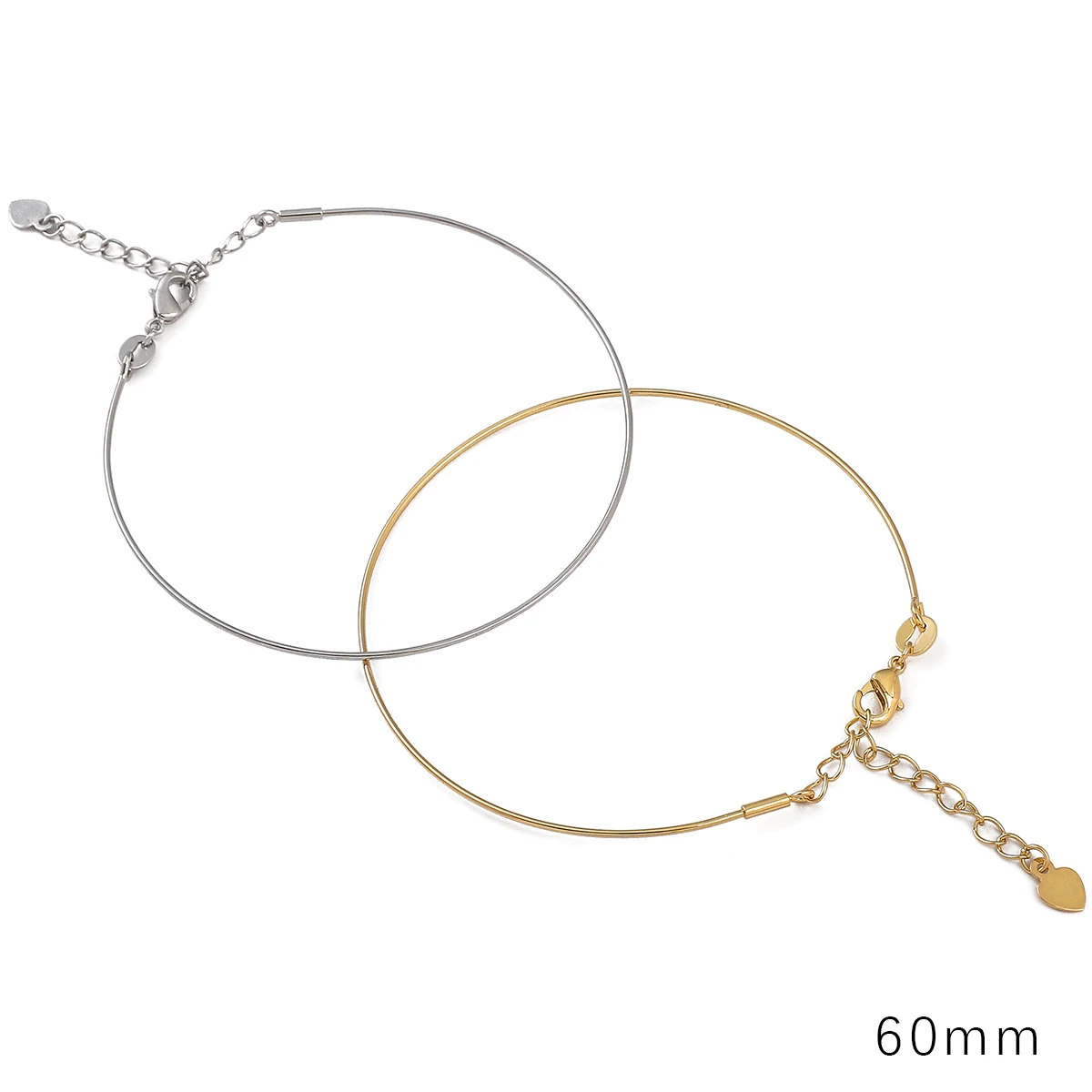 Bracciale rigido in ottone placcato oro 14K per donna Gril braccialetto fai da te per la creazione di gioielli