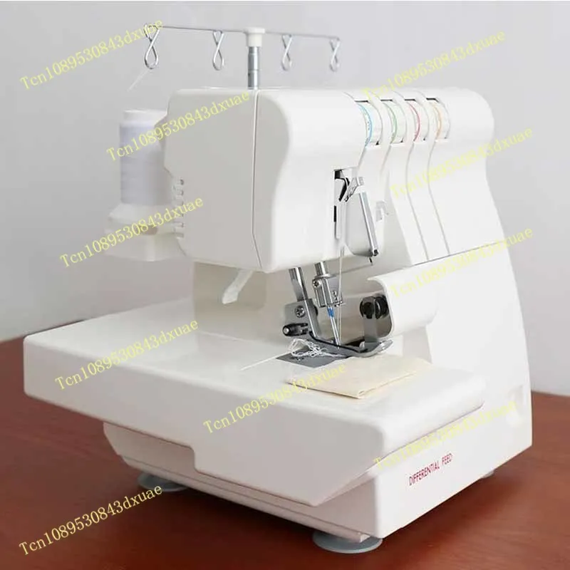 KOTUMY Home electric overlock sewing machine, code edge with tight copy, wood ear leaf lace, four threads Presser Foot Pedal