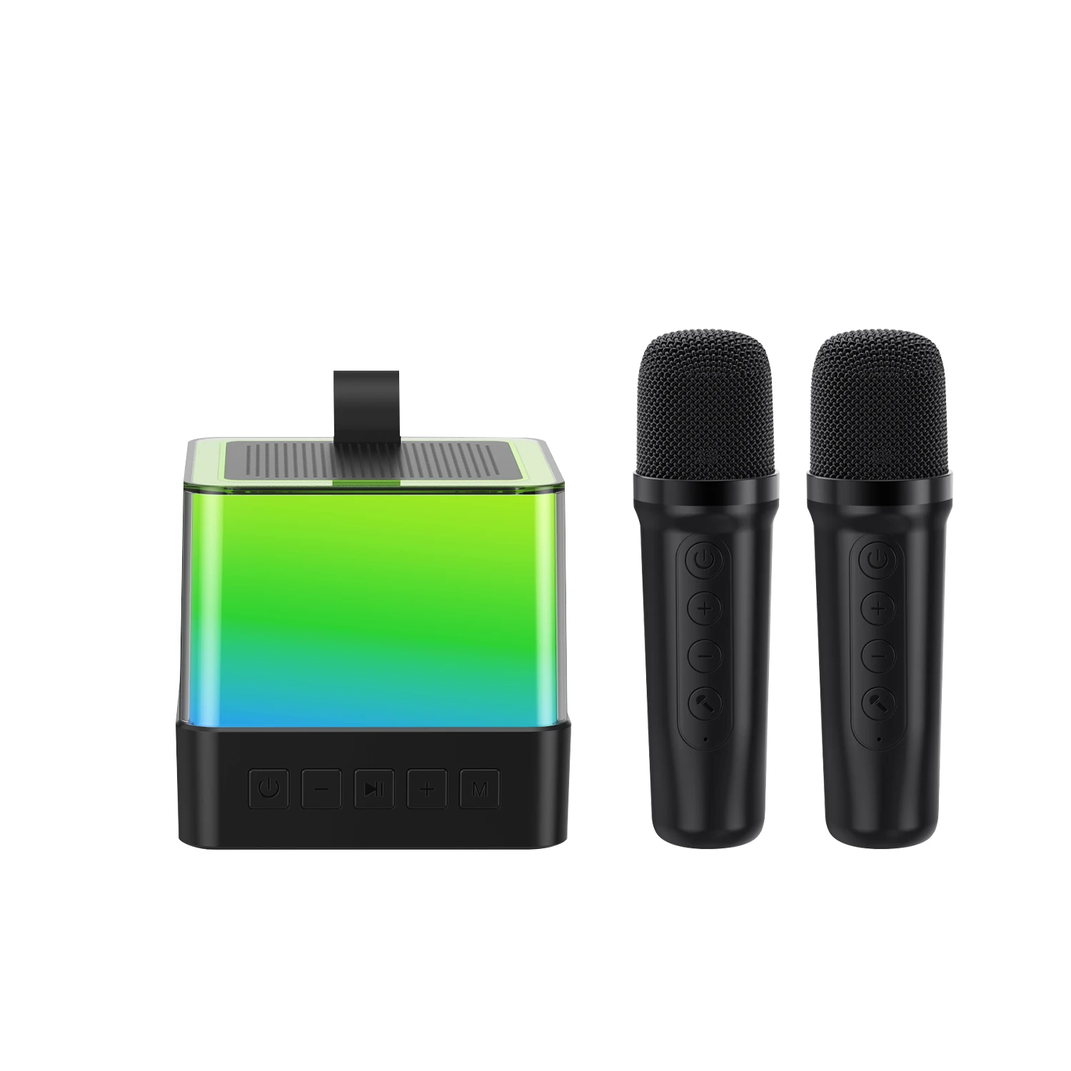 Free ship karaoke bluetooth speaker with microphone kids karaoke machine for girls 2 microphones wireless pink display  karaoke