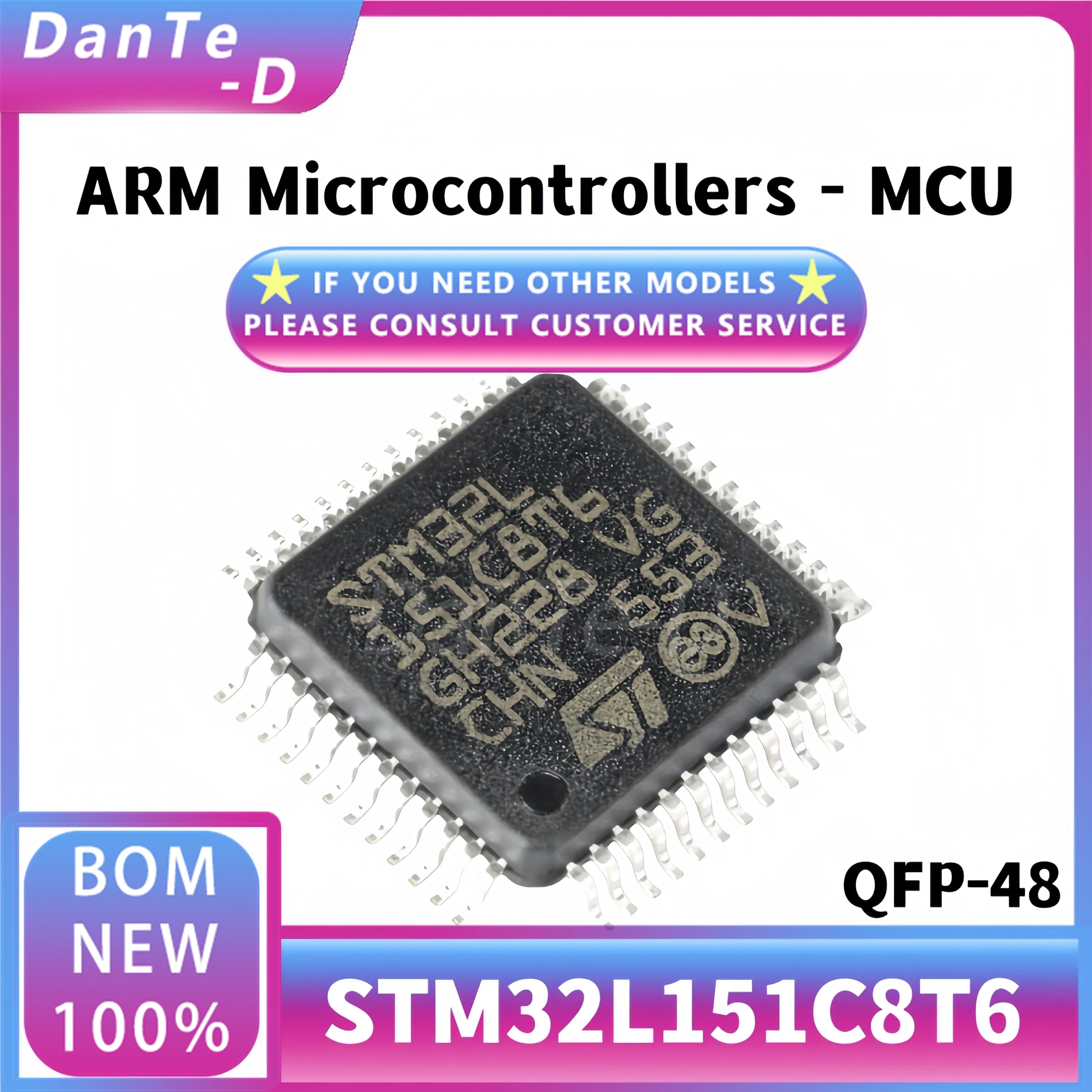 STM32L151C8T6 LQFP-48 ARM CortexM3 32-bit microcontroller-MCU IC original authentic