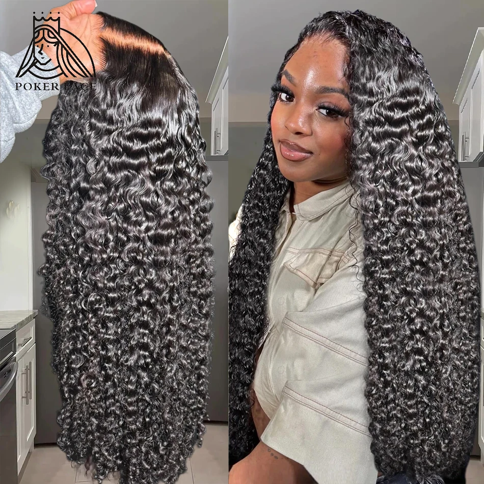 250 Density Loose Deep Wave 30 40 Inches 13x4 Transparent  Lace Front Human Hair Wigs Brazilian Water Curly Lace Frontal Wig