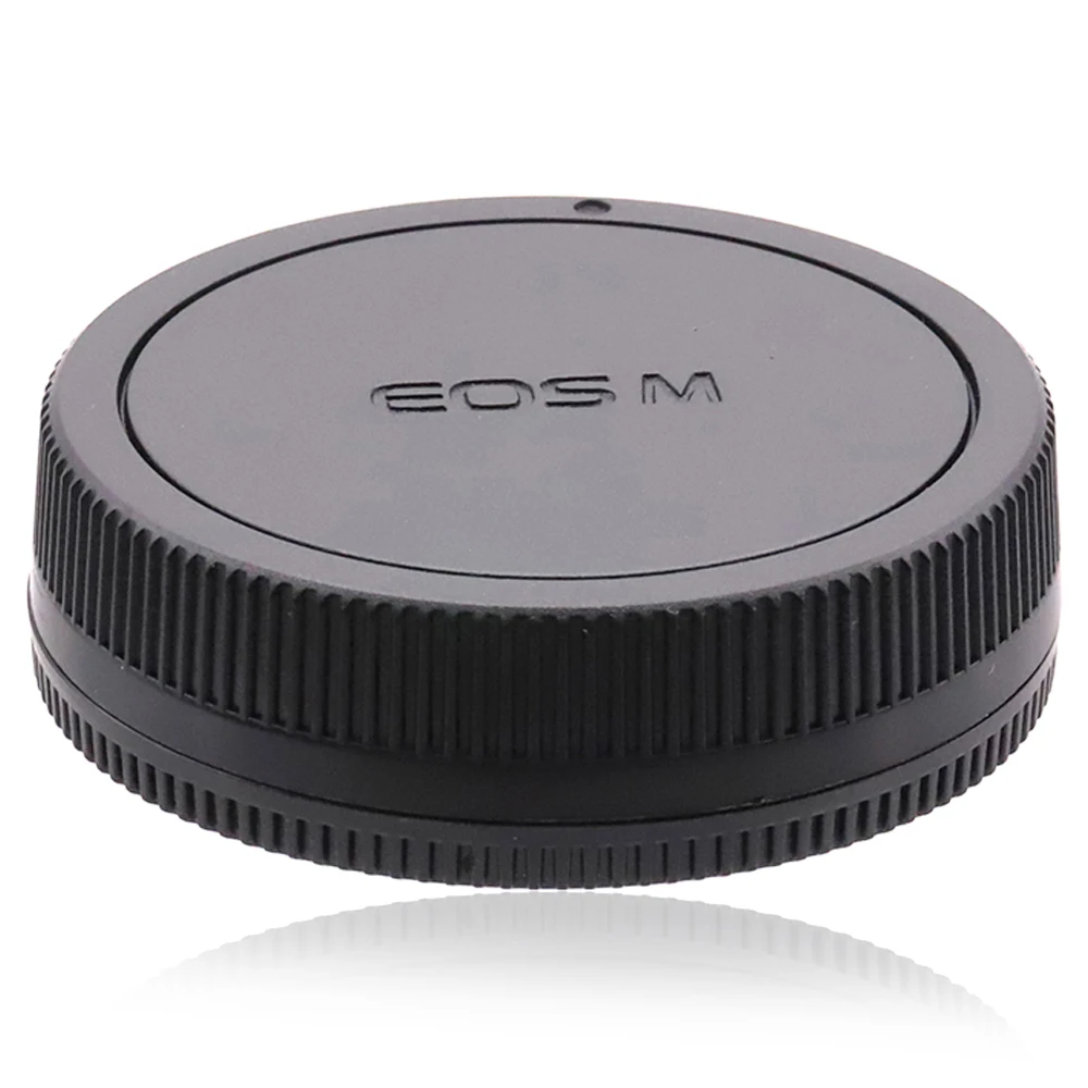 Camera Body Cover + Rear Lens Cap Anti-dust Protection Plastic Black For Canon EOS M M3 M6 M100 M50 EF-M Mount