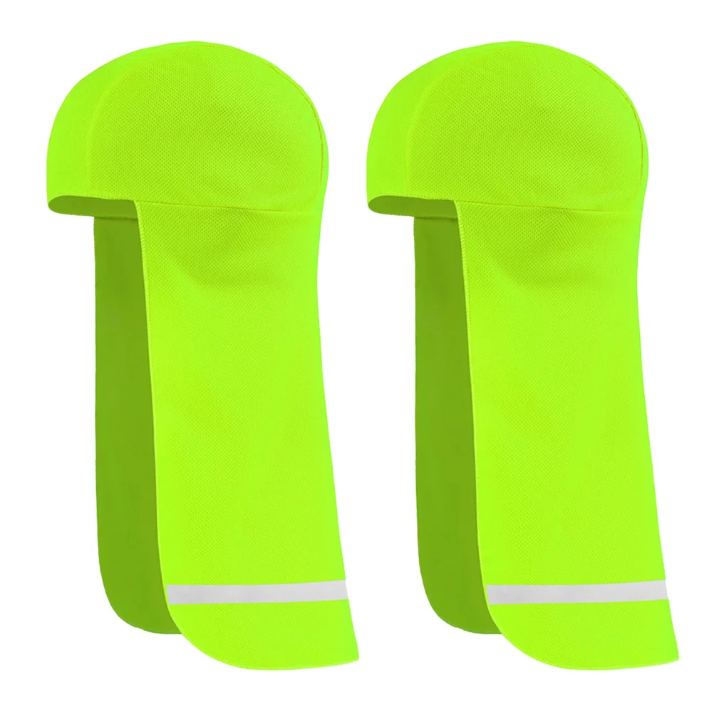 

2 Pcs Reflective Rod Riding Hat Liners Sweat Protection Cycling Accessory Sticker Mens Cap Women Skull Caps Man