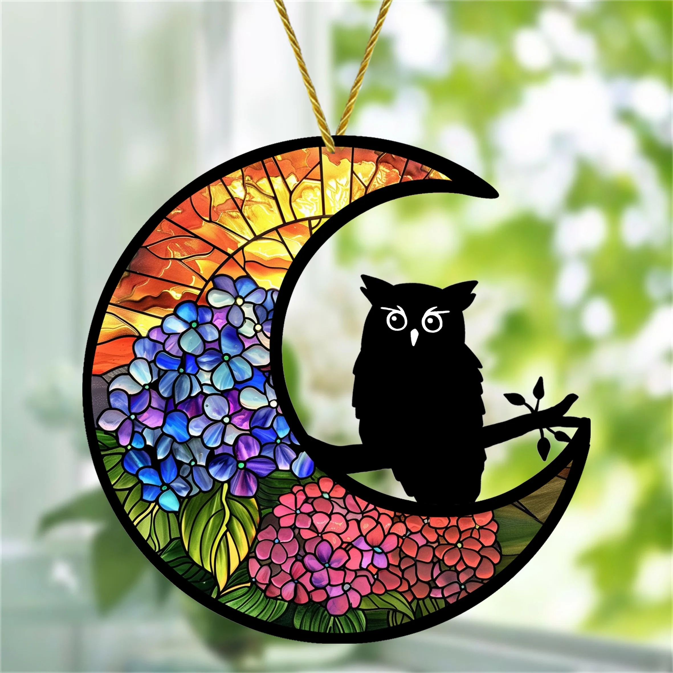 Owl Charm Acrylic Decorative Sign, Animal Theme,  for Home Decor, Window, Door and Porch Decor - Waterproof, Scratch Resistant