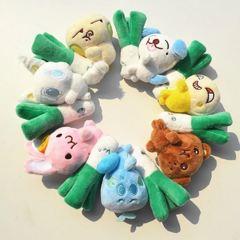 2026 Korean Wave new cartoon doll with scallion plush keychain desktop decoration pendant women's accessories fan support gift