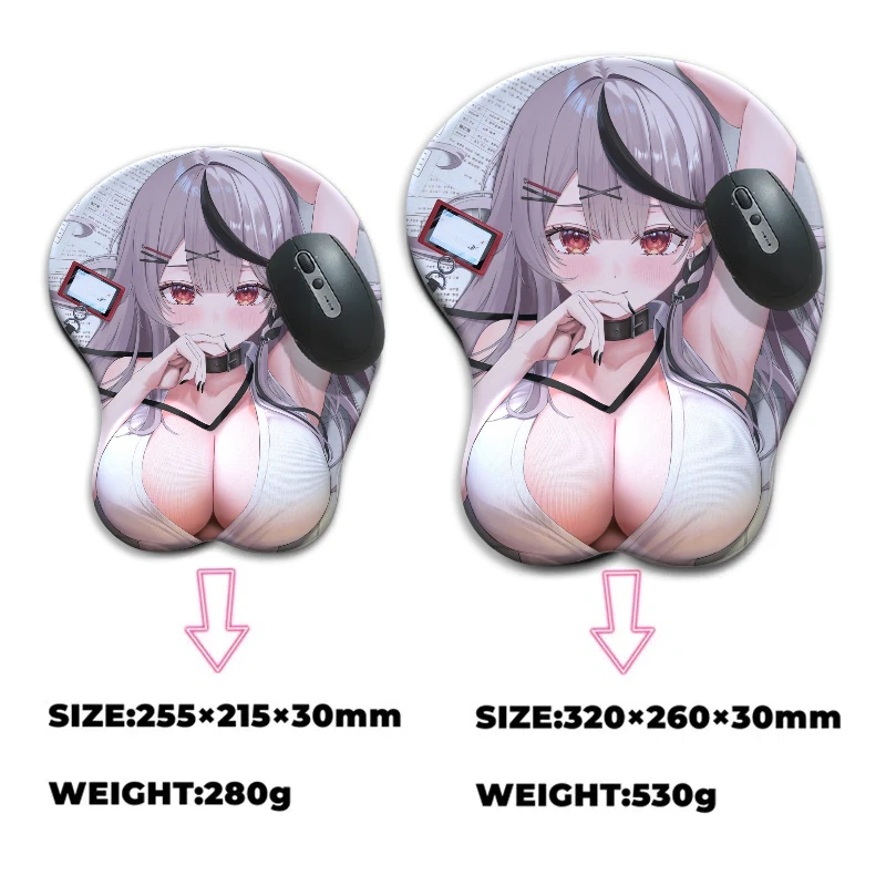 

Big Size Sakamata Chloe Wrist Rest MousePad Chest Mouse Pad Desk Mat Anime Hololive Boob Gamer