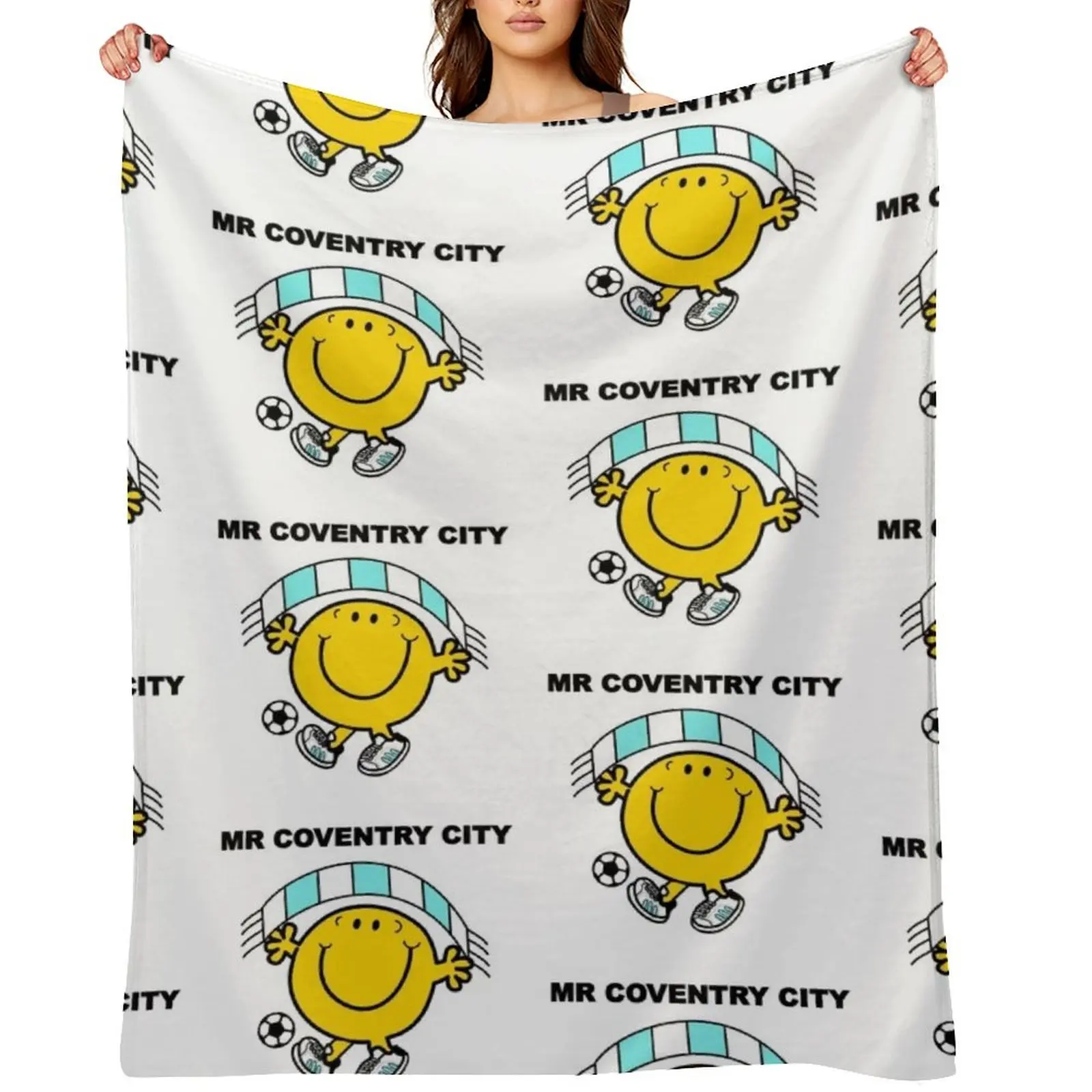 

Mr Coventry City Throw Blanket Bed linens Flannels Soft Plaid Soft Plush Plaid Blankets