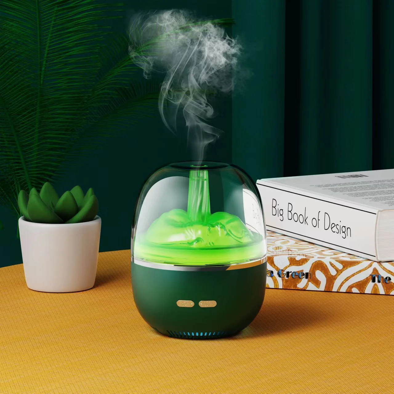 Humidificador de aire de aceite esencial, atomizador ultrasónico de aromaterapia, luz colorida, volumen de niebla pesada, accesorios para el hogar y la Oficina