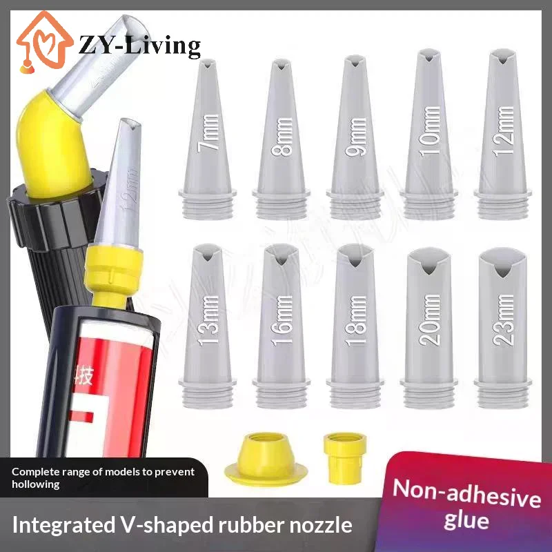 15/16Pcs Plastics Caulking Finisher Reusable With Connection Bases Caulking Nozzle Sealant Finishing Tool Kitchen Bathroom