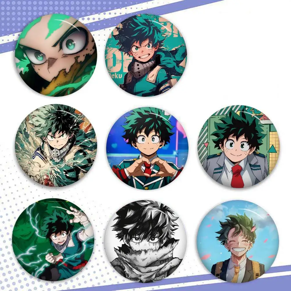 Anime Midoriya Izuku Kreative Weiche Anstecknadeln aus Weißblech mit Tiermotiven, Broschen, Reversnadeln, Rucksack-Abzeichen, Accessoires