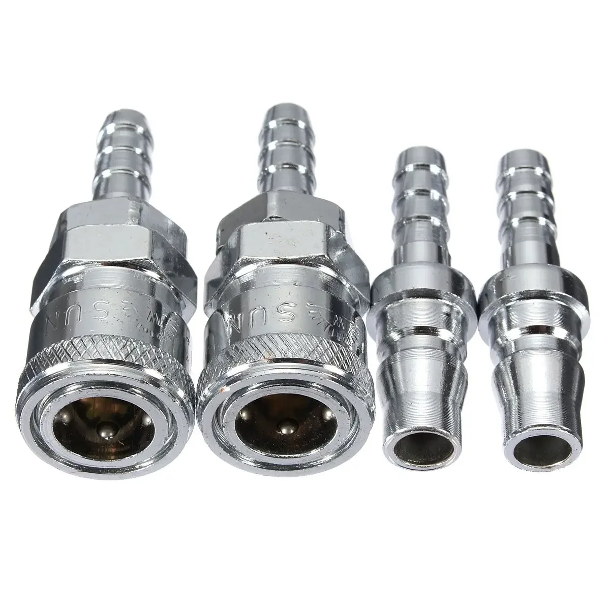 

4pcs/set Male Female 8mm Gas Hose Copper Nozzle Quick Release joint Connector Caravan BBQ SH+PH