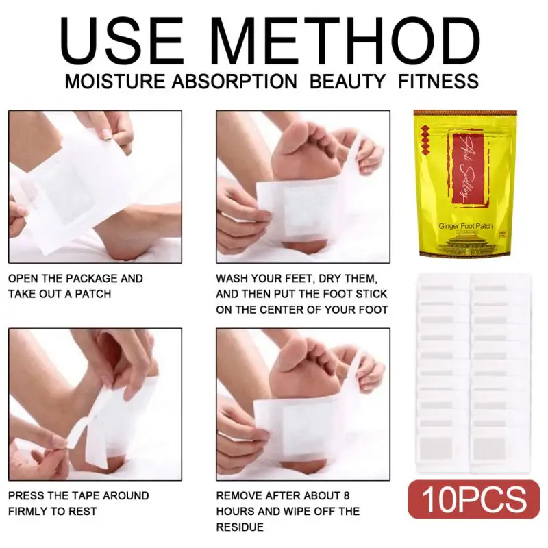 100/10 sztuk Ginger piołun oczyszczający Foot Patch głębokie oczyszczanie Foot Patch poprawić plastry detoksykujące do stóp pielęgnacja stóp zdrowie
