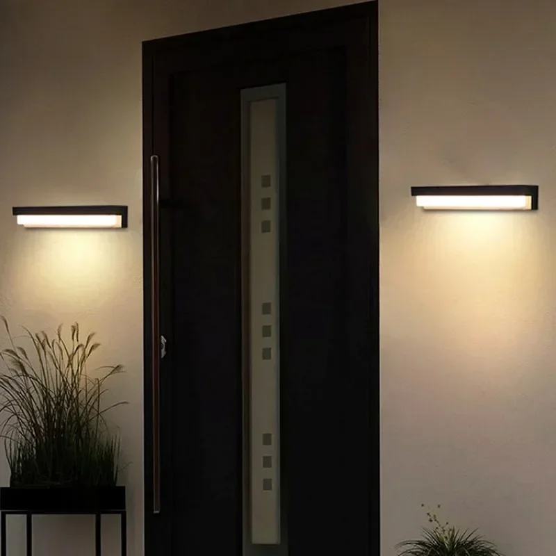 Impermeável LED Outdoor Wall Lamp, Iluminação do jardim, Porch Lights, No Motion Sensor