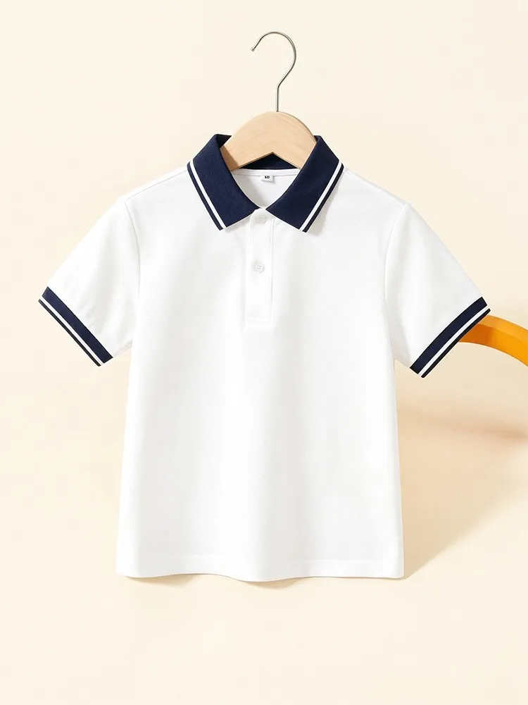 

Children's Polo shirt primary and secondary school students clothing boys and girls summer T-shirt